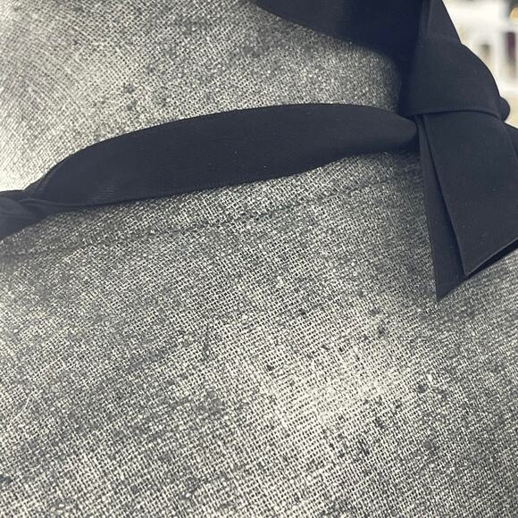 Faux pearl necklace costume jewelry black grosgrain ribbon tie classic preppy - Picture 5 of 10